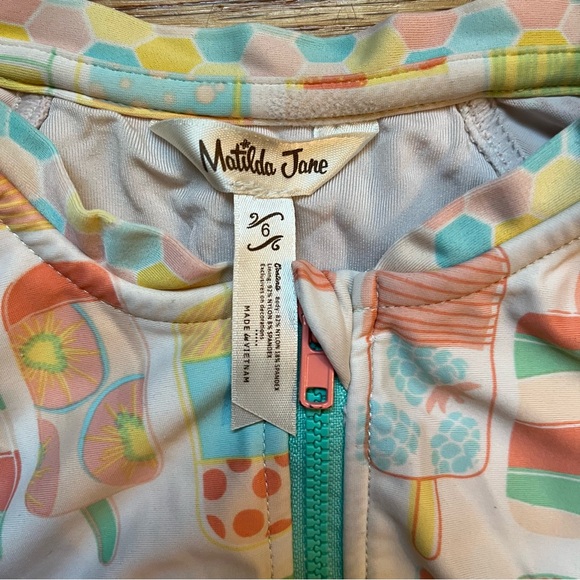 Matilda Jane Popsicle print swimsuit size 6 - Picture 3 of 4